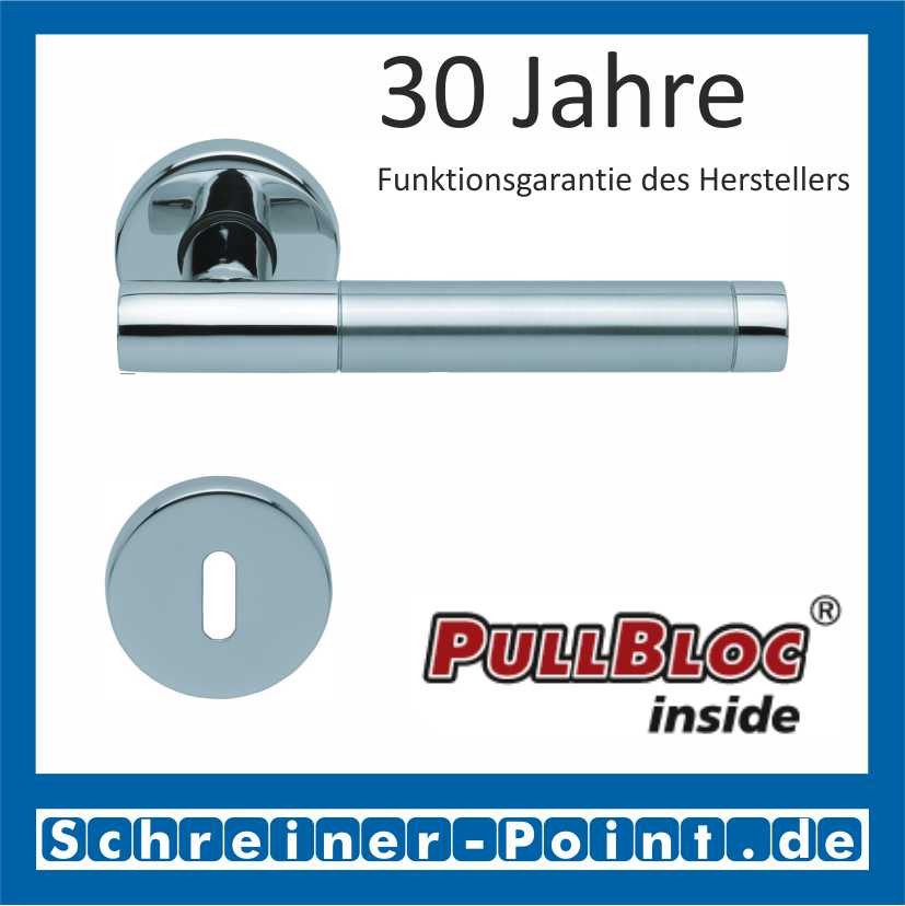 Scoop Roxy II PullBloc Rundrosettengarnitur, Rosette Edelstahl poliert